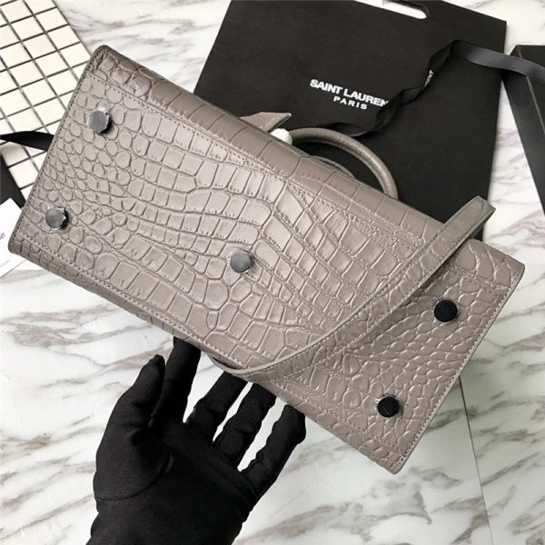 ysl crocodile handbag gray - Image 5
