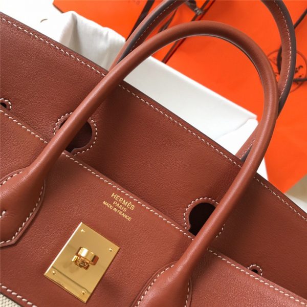 Hermès Leather Hermes Birkin Handbag  swift bag - Image 9