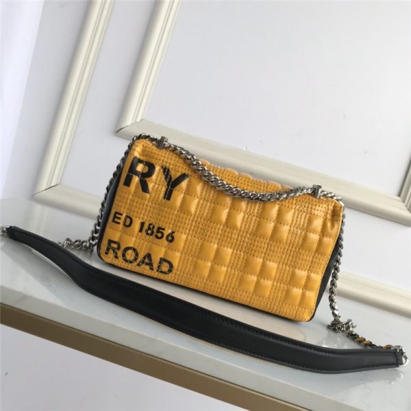 Burberry Small Horseferry Print Quilted Lola Bag in Yellow - Image 2