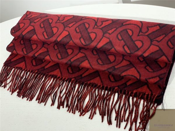 burberry cashmere shawl red - Image 3