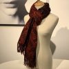burberry cashmere shawl red