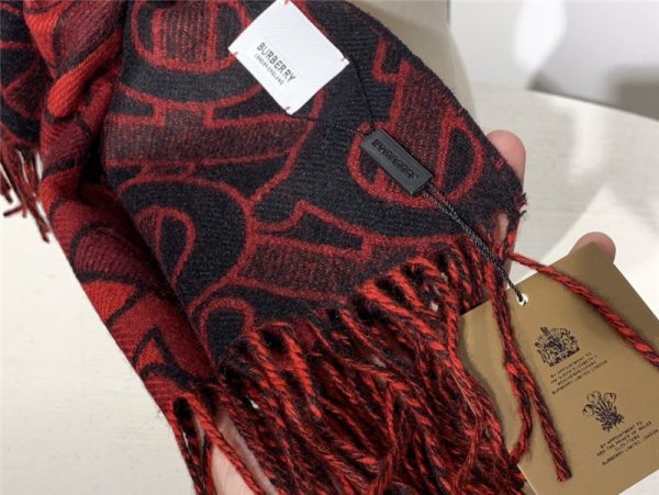 burberry cashmere shawl red - Image 5