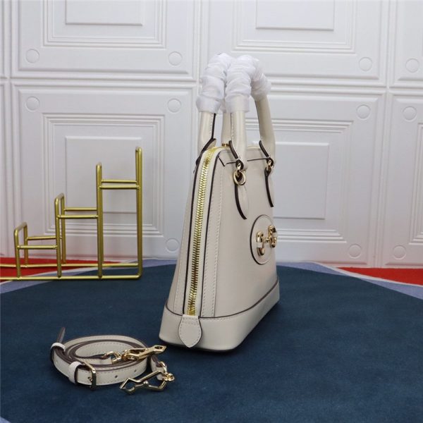 Gucci 1955 Horsebit handle bag in white - Image 5