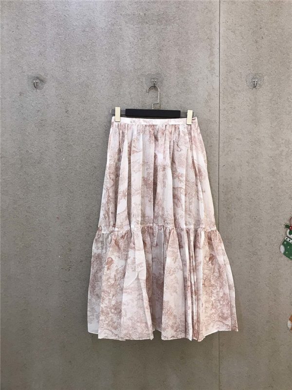 Dior Skirts Cotton Long Elegant Style Maxi  Skirts