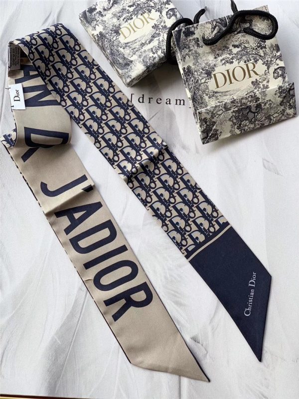 Dior blue letters small ribbon - Image 4