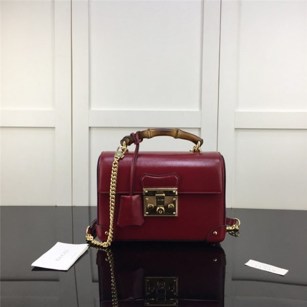 Padlock GG small bamboo shoulder bag