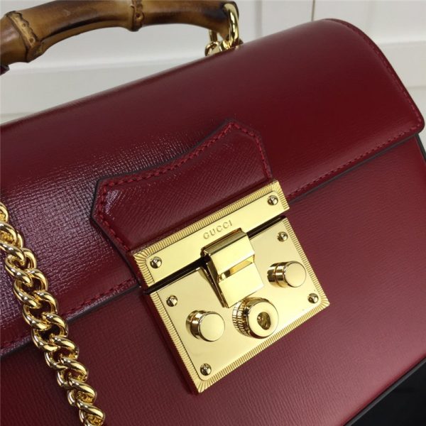 Padlock GG small bamboo shoulder bag - Image 6