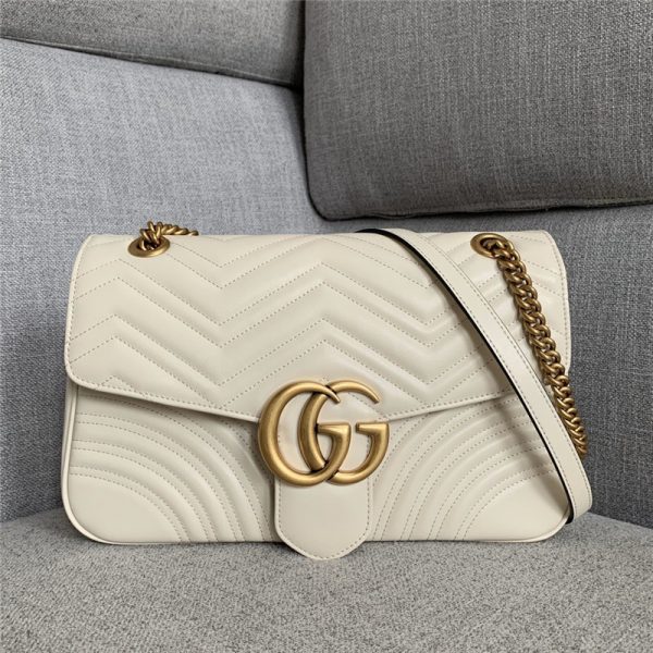 gg marmont large shoulder bag white