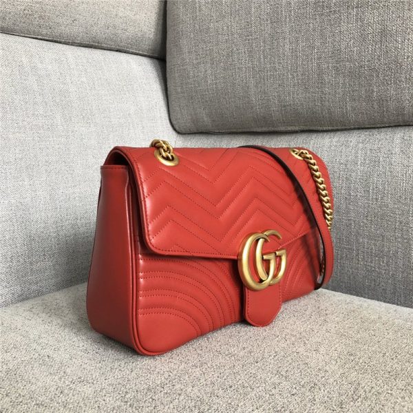 gg marmont large shoulder bag red - Image 3