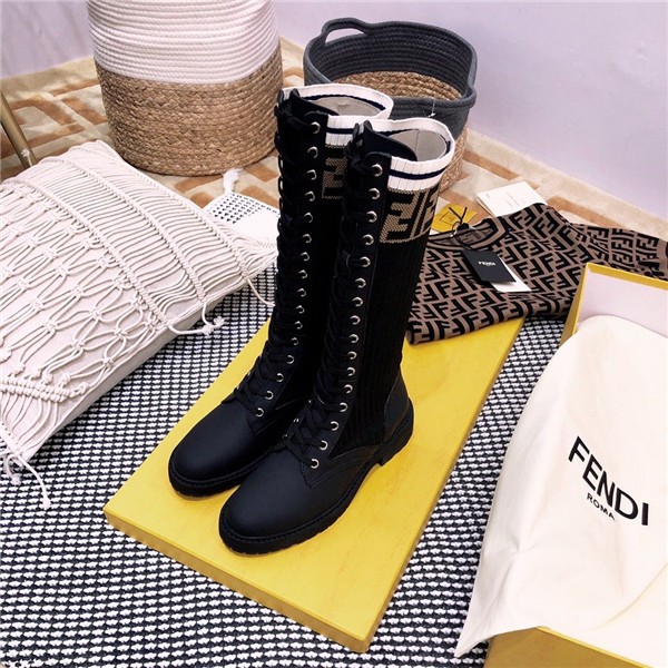 fendi Rockoko FF combat boots replica shoes
