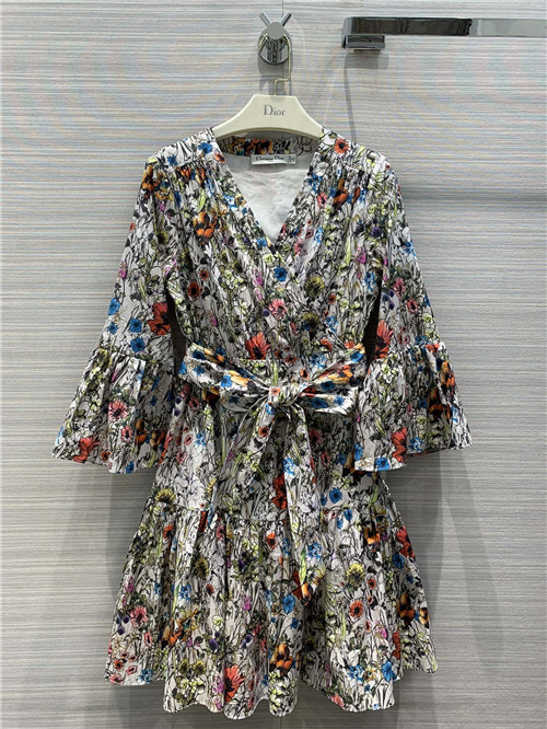 dior jungle floral dress