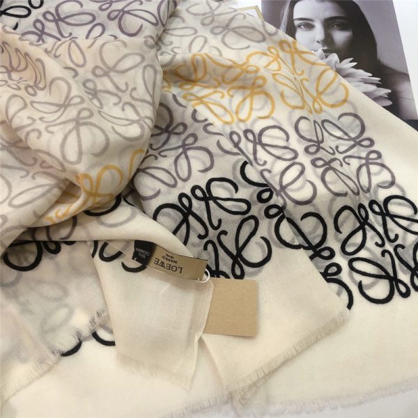 loewe anagram scarf in wool and cashmere - Image 4
