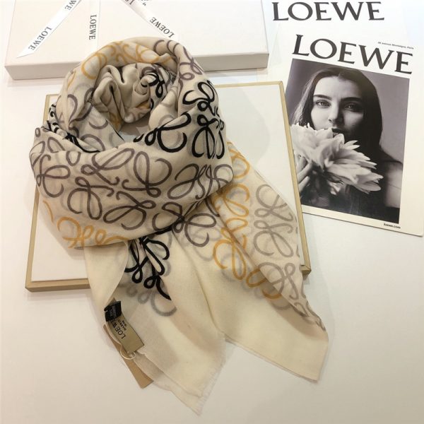 loewe anagram scarf in wool and cashmere - Image 2