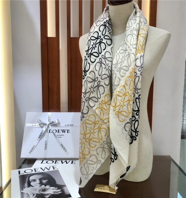 loewe anagram scarf in wool and cashmere - Image 6