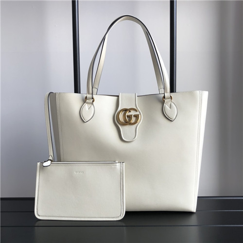 gucci leather shopping bag