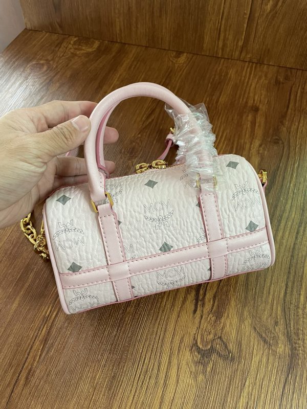 Mcm New Boston Mini Pillow Bag Pink