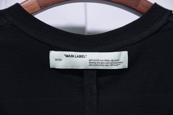 OFF-WHITE TAPE ARROWS S/S OVER T-SHIRT -BLACK REPLICA - Image 5