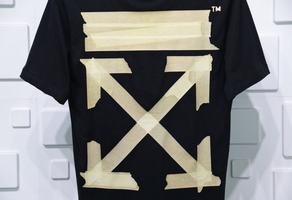 OFF-WHITE TAPE ARROWS S/S OVER T-SHIRT -BLACK REPLICA - Image 4