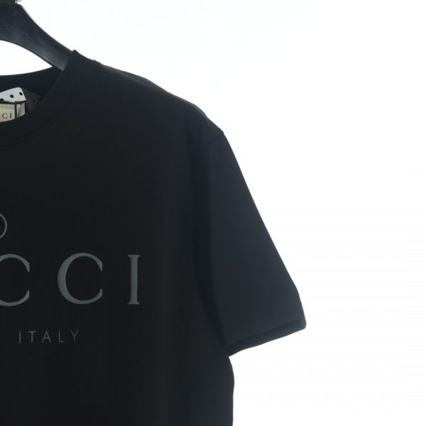 GUCCI chest letter print short-sleeved T-shirt black - Image 5