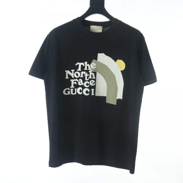 Gucci & The North Face 23ss joint print short-sleeved T-shirt black