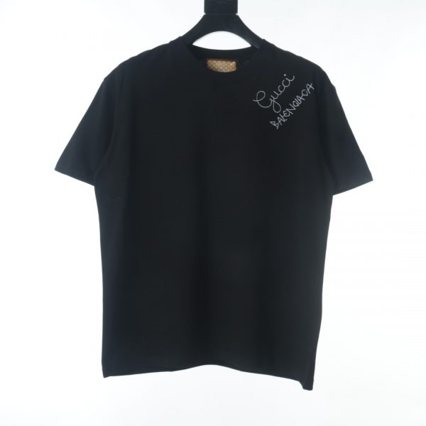 Gucci × Balenciaga BLCG joint back graffiti print short-sleeved T-shirt black