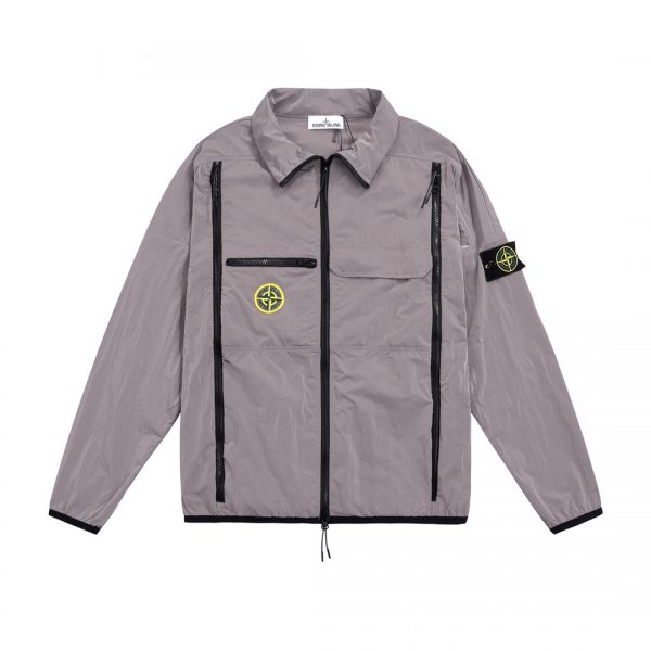 STONE ISLAND Jacket Nautical Compass Badge Logo Embroidery dusty pink