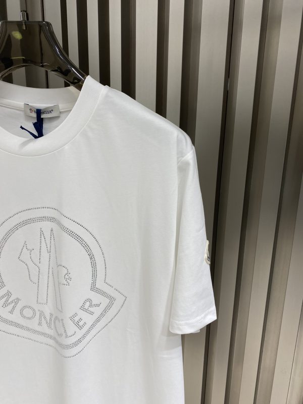 Moncler heavy industry logo hot diamond round neck T - Image 3