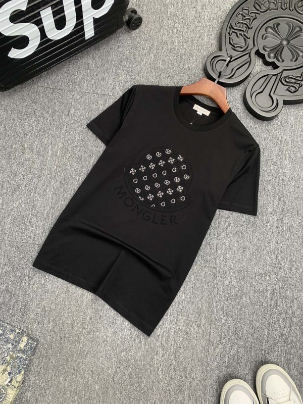Moncler Mengkou 2023ss spring and summer high-quality cotton short-sleeved T-shirt, top original quality