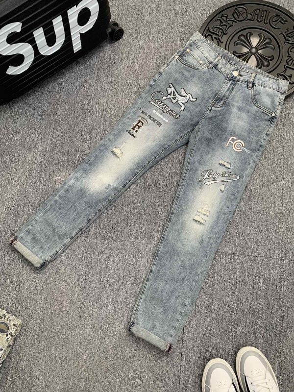 ARCTERYX Archeopteryx 2023ss spring and summer new high-end men's jeans, super customized style, mold opening custom hardware leather tag