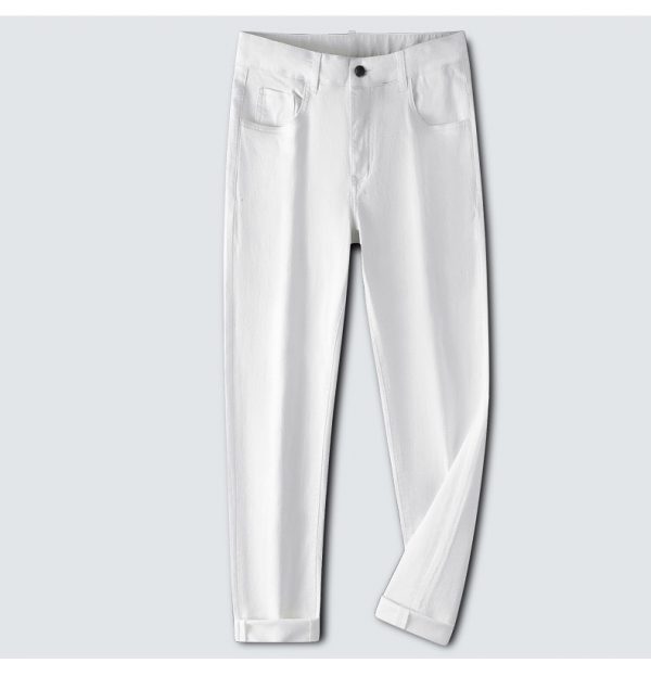 LOEWE's new high-end casual trousers and trousers, four-leaf clover with four-way stretch and anti-wrinkle waist and side pressure, breathable and anti-wrinkle! Elastic elastic waistband, exquisite four-leaf clover molding process on the side - Image 4