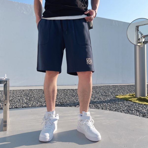 LOEWE 2023ss early spring new embroidered logo shorts with high weight special fabric M-3XL