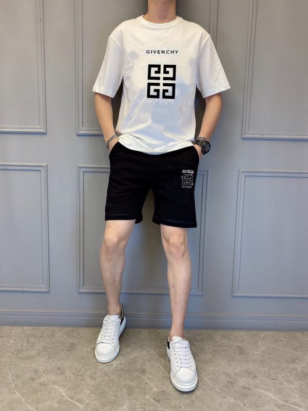 [LOEWE] 2023 new men's short-sleeved shorts suit - Image 3