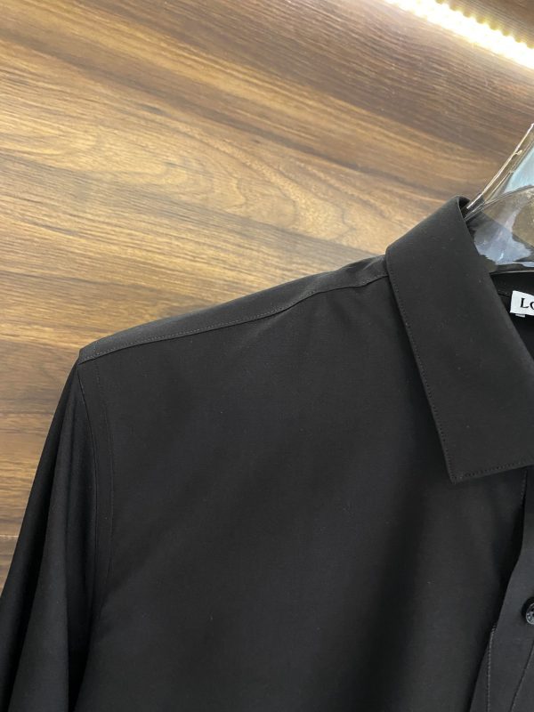 LOEWE 2023 early spring new product counter casual long-sleeved shirt! Perfectly embroidered logo text - Image 8