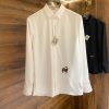 LOEWE 2023 early spring new product counter casual long-sleeved shirt! Perfectly embroidered logo text