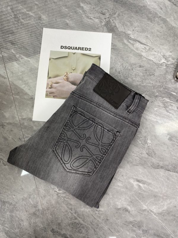 LOEWE jeans 2023ss spring and summer latest high-end hot style jeans super customized original hardware super heavy craft - Image 2