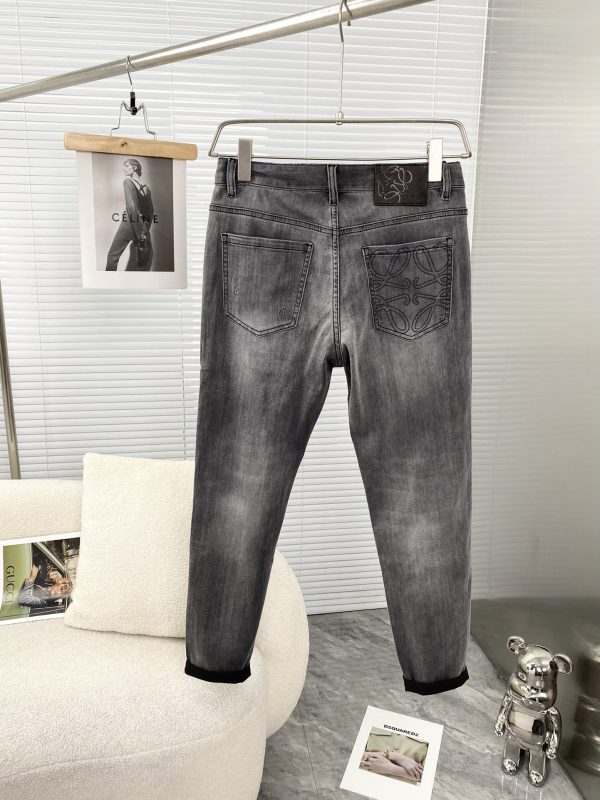 LOEWE jeans 2023ss spring and summer latest high-end hot style jeans super customized original hardware super heavy craft - Image 4
