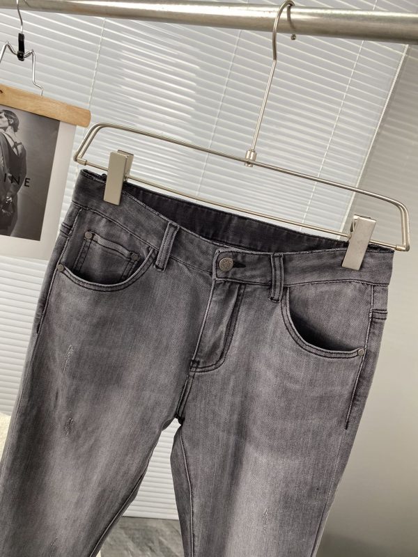 LOEWE jeans 2023ss spring and summer latest high-end hot style jeans super customized original hardware super heavy craft - Image 5