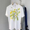 Loew*2023SS new cotton Anagram floral short sleeves. Lightweight cotton jersey crewneck T-shirt