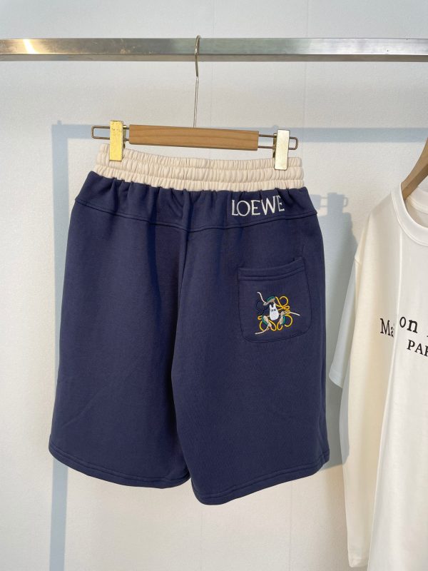 LOEWE# Exclusive custom weaving and dyeing pure cotton material with superb texture, front panel stitching pocket color matching embroidery - Image 3