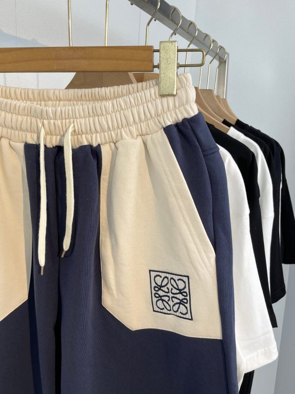 LOEWE# Exclusive custom weaving and dyeing pure cotton material with superb texture, front panel stitching pocket color matching embroidery - Image 5