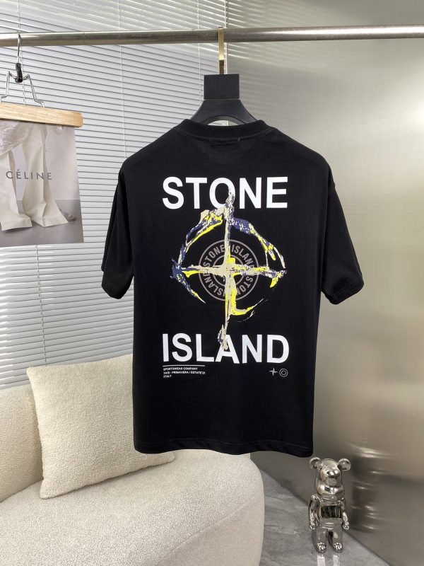 STONE ISLAND Stone Island 2023ss spring and summer high-quality 260g Gucci double yarn tide brand cotton T-shirt, handicraft grade - Image 3