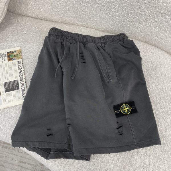 STONE ISLAND Stone Island: Casual shorts washed and damaged ? ... 100% cotton fabric ordered by brand company - Image 4