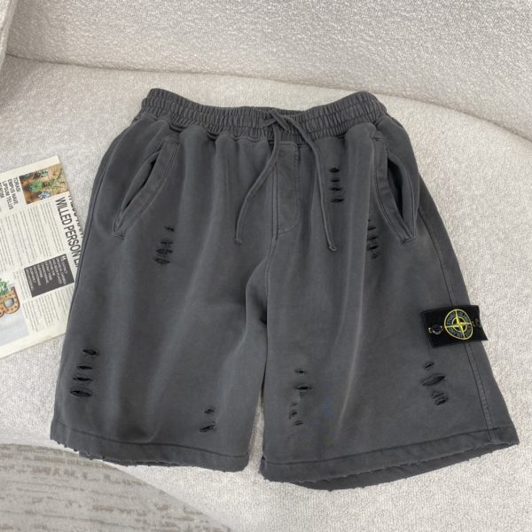 STONE ISLAND Stone Island: Casual shorts washed and damaged ? ... 100% cotton fabric ordered by brand company - Image 5
