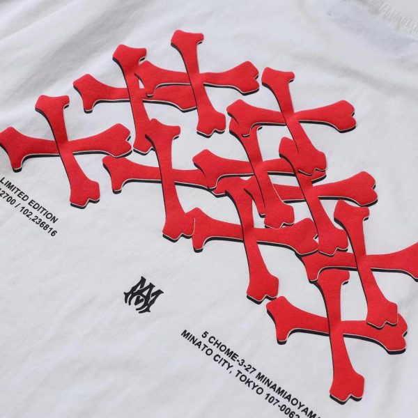 Amiri 22 New Japan Tokyo Limited Bone Print Short Sleeves - Image 6