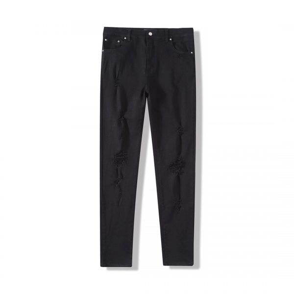 Amiri 22ss washed and ripped stretch-denim jeans