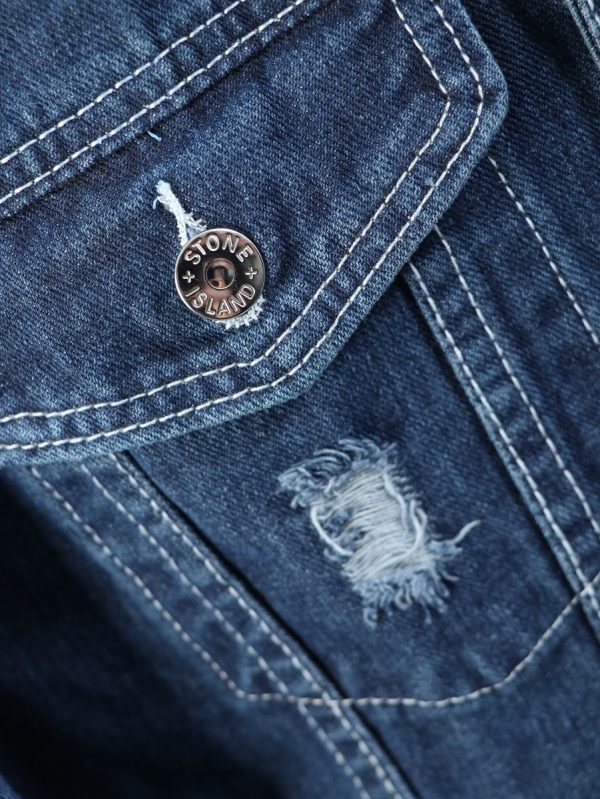 Stone island 2022 autumn and winter counter latest denim jacket ? Original three-dimensional tailoring design Denim denim fabric for customer - Image 6