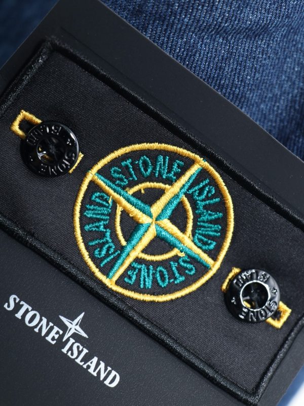 Stone island 2022 autumn and winter counter latest denim jacket ? Original three-dimensional tailoring design Denim denim fabric for customer - Image 7
