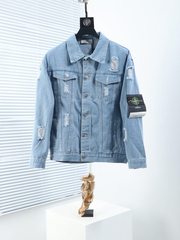 Stone island 2022 autumn and winter counter latest denim jacket ? Original three-dimensional tailoring design Denim denim fabric for customer