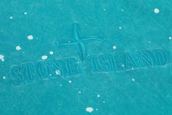 STONE ISLAND Stone Island, 22SS latest autumn and winter new splash-ink tie-dye T-shirt, the most high-end T-shirt series of Stone Island, featuring decolorization OVD treatment - Image 6