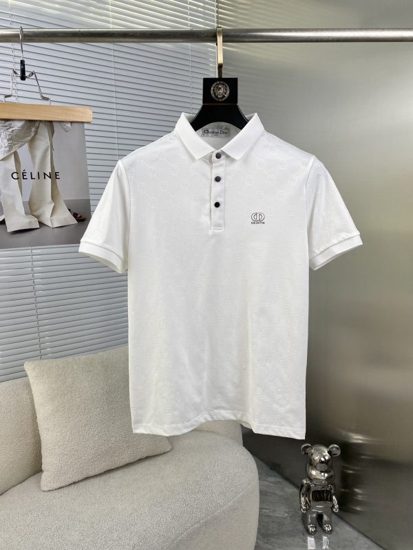Dior 2023 spring and summer new style Men's lapel POLO series Casual custom weaving and dyeing models High-end orders from foreign trade companies Advanced custom-made three-dimensional jacquard fabrics Neckline jacquard